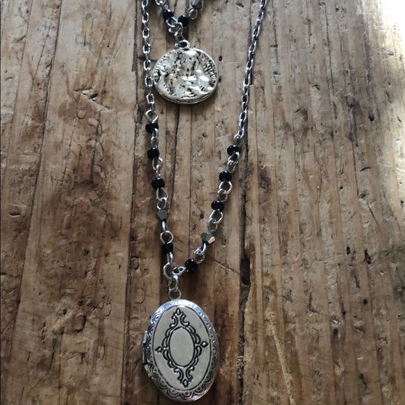 Free People Delicate Rosary Locket Layer Necklace - Picture 3 of 6